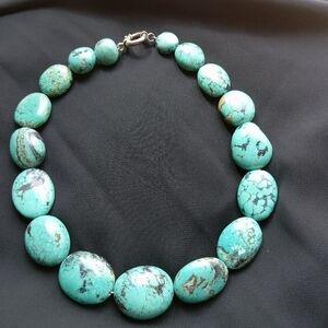 Beautiful Genuine Turquoise Estate Necklace 🩵✨💚✨🩵✨💚✨🩵